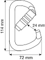 Карабин D PRO - 2LOCK (CAMP) Карабин D PRO - 2LOCK (CAMP)