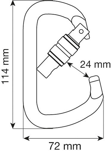 Карабин D PRO - LOCK (CAMP) Карабин D PRO - LOCK (CAMP)
